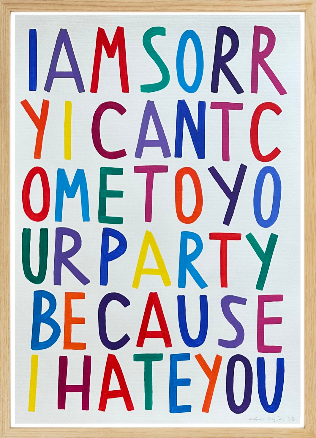 I Can't Come To Your Party